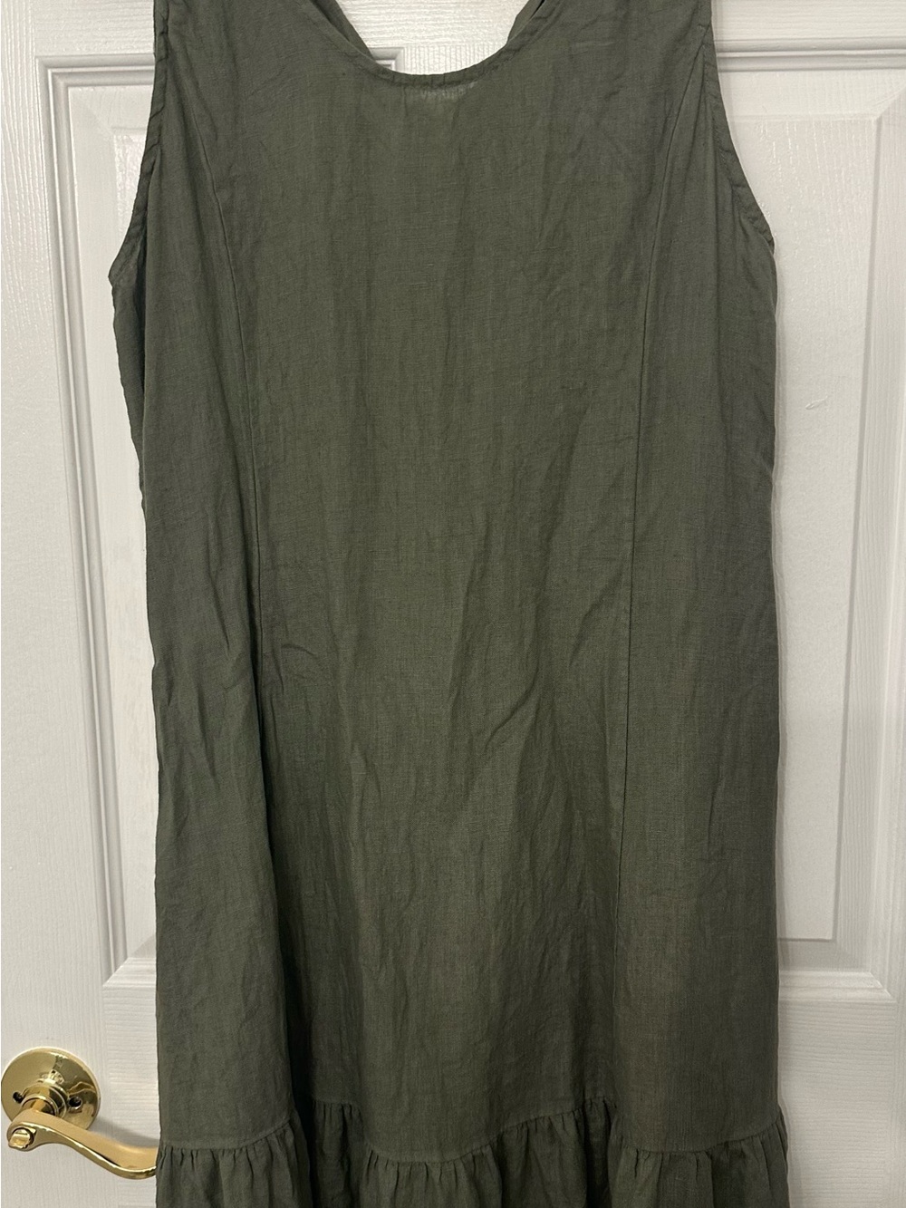 Sleeveless Midi Dress in Olive Green